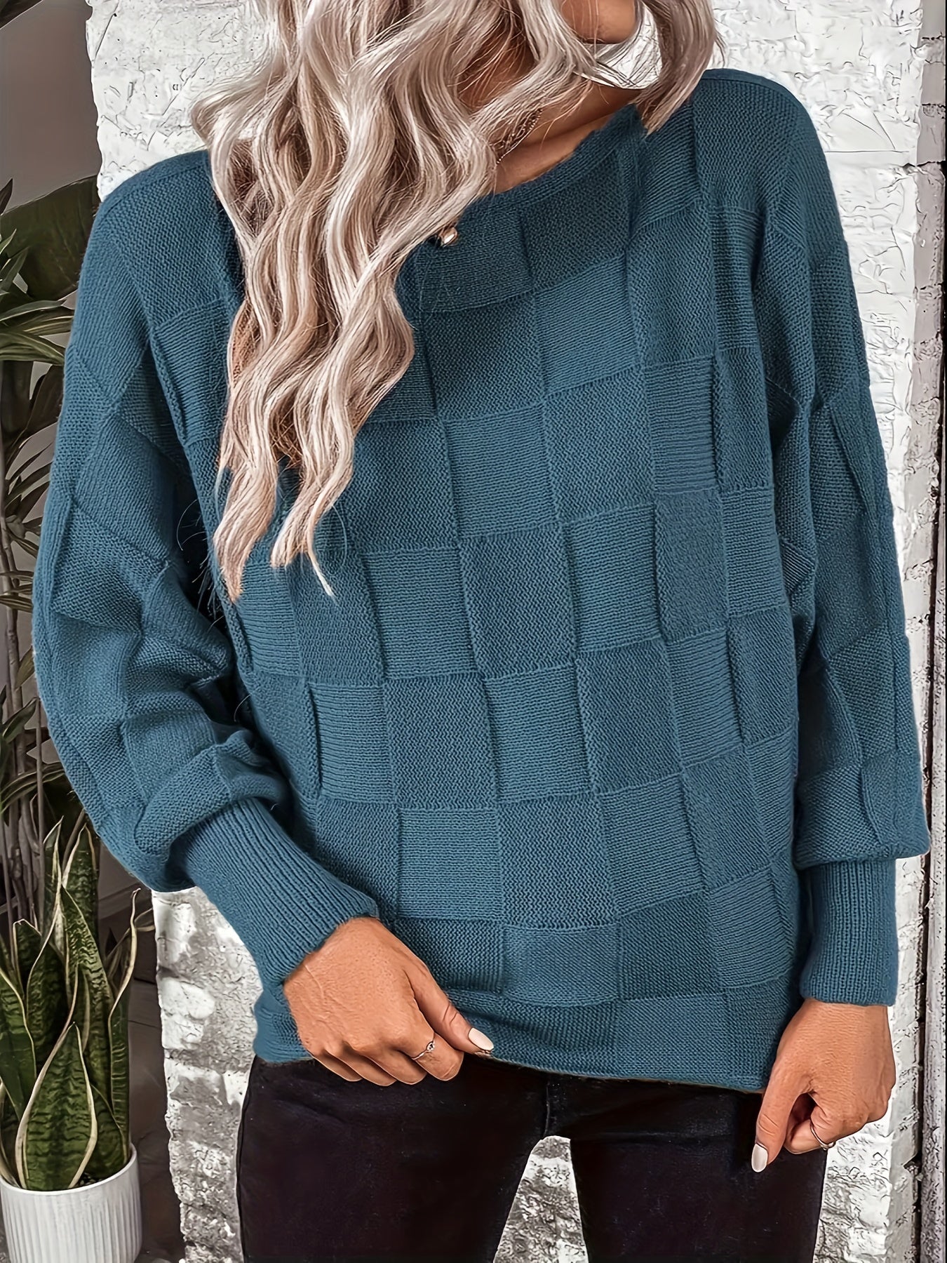 Women's Top - Graphic Print – Peacock Blue detail view