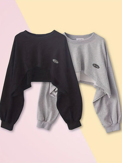 Women's Top - Solid Color – Grey / Black – view 10