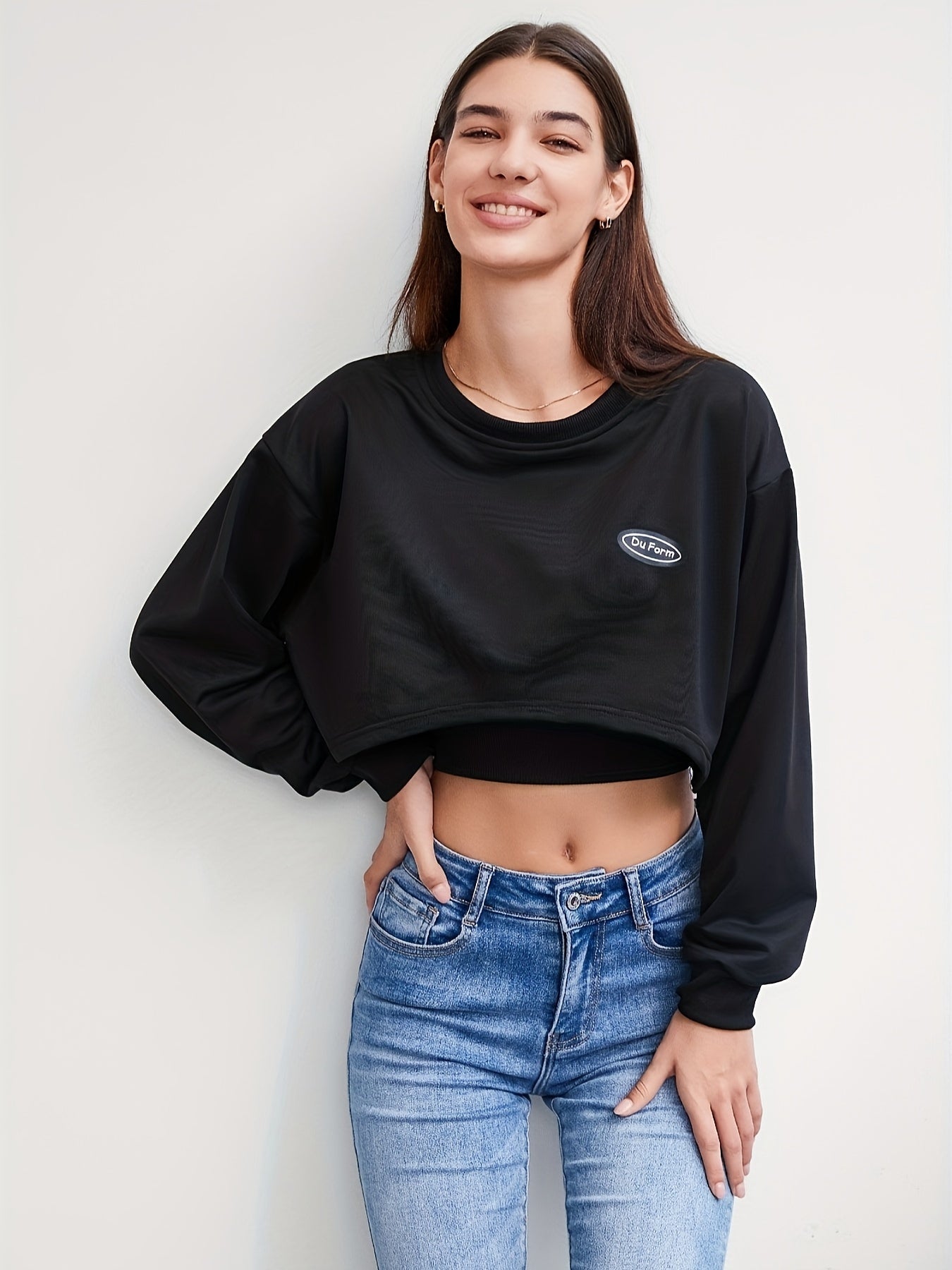 Women's Top - Solid Color – Grey / Black – view 11