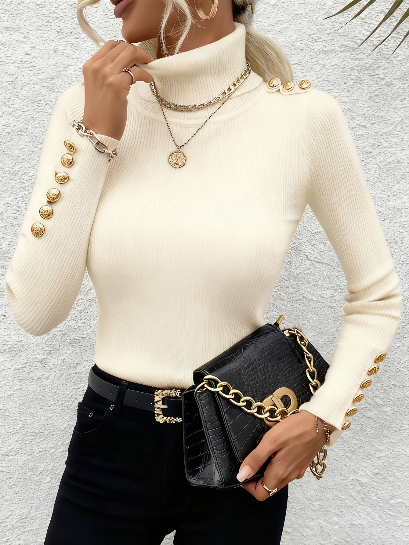 Women's Top - Solid Color – White detail view