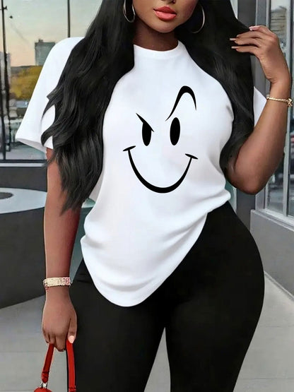 Women's Top - Solid Color – White / Orange detail view