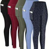 Blue Leopard Print + Light Blue + Green + Wine Red + Black
