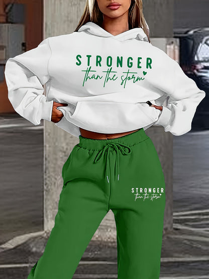 Women's Tracksuit Set - Graphic Print Active Look 9701 – view 3