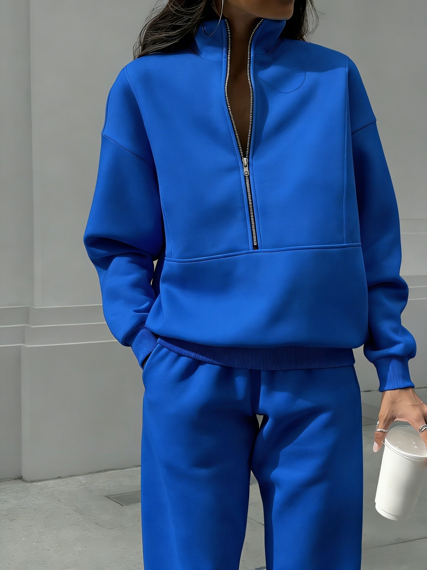 Women's Tracksuit Set - Knit Active Matching Outfit – White option – main product image