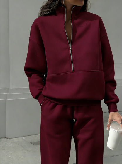 Women's Tracksuit Set - Knit Active Matching Outfit – White option – view 2
