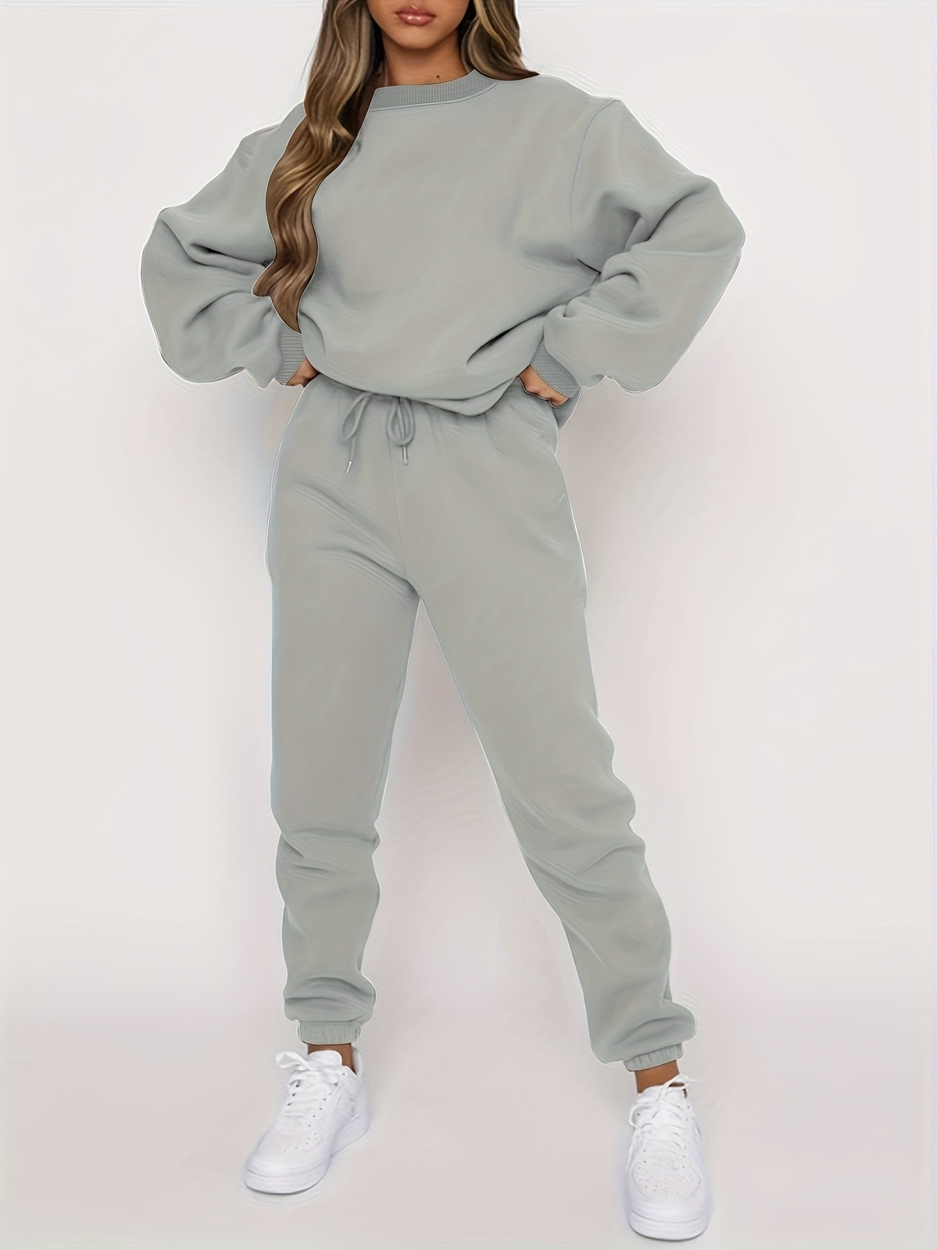 Women's Tracksuit Set - Matching Casual Matching Look – Beige option – view 2