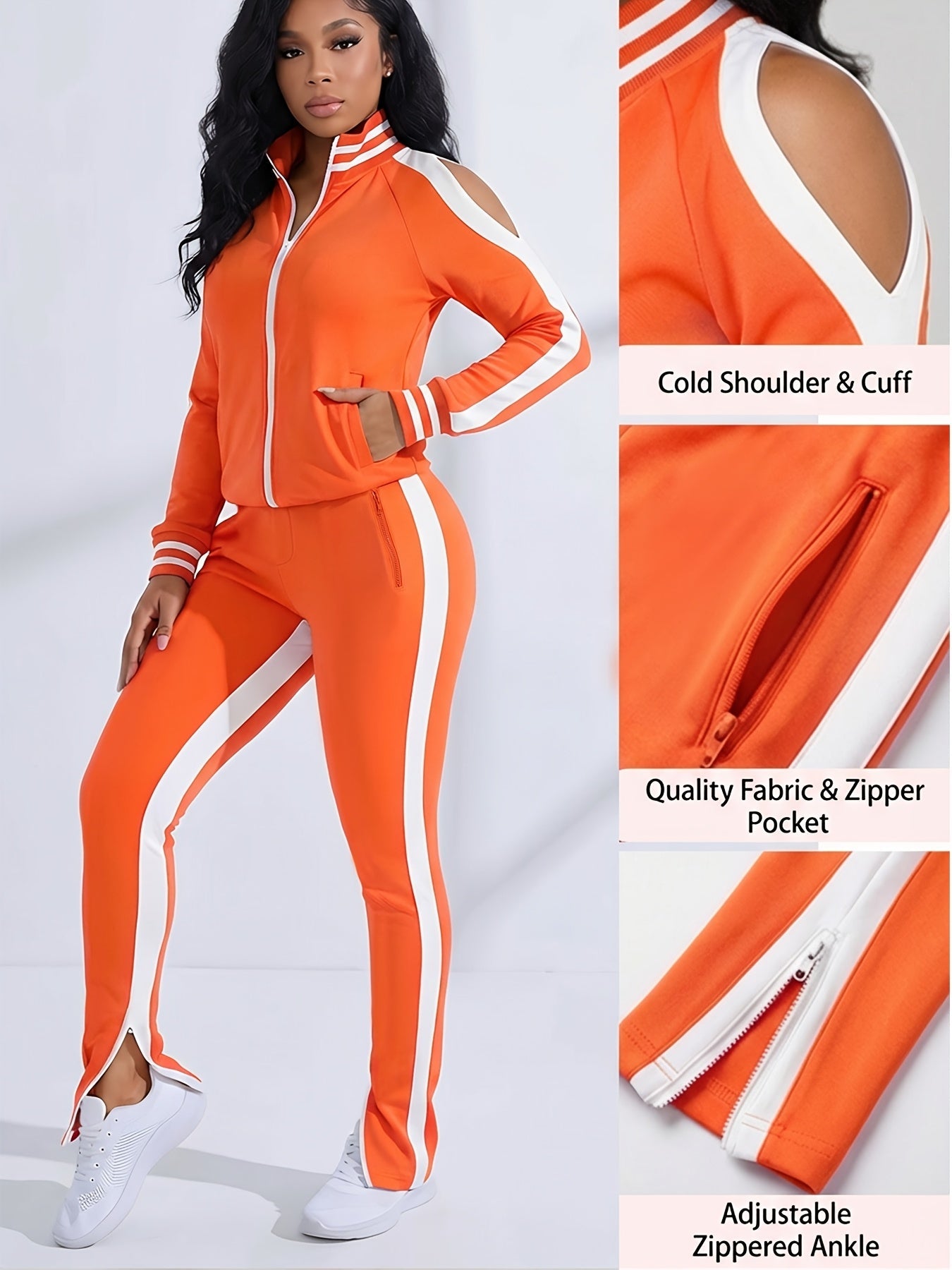 Women's Tracksuit Set - Printed Active Matching Look detail view
