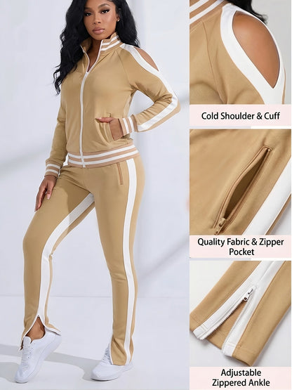 Women's Tracksuit Set - Printed Active Matching Look detail view