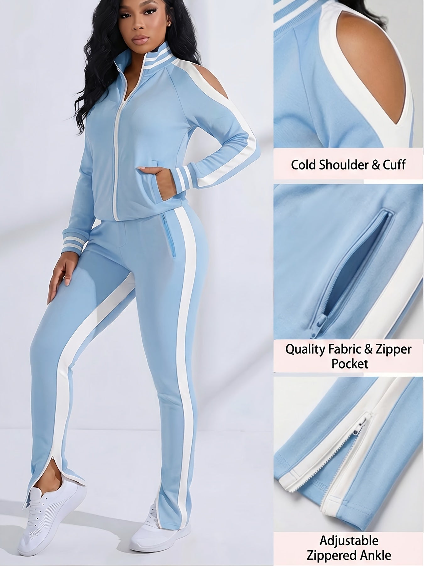 Women's Tracksuit Set - Printed Active Matching Look detail view