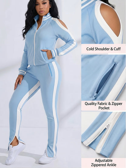 Women's Tracksuit Set - Printed Active Matching Look detail view