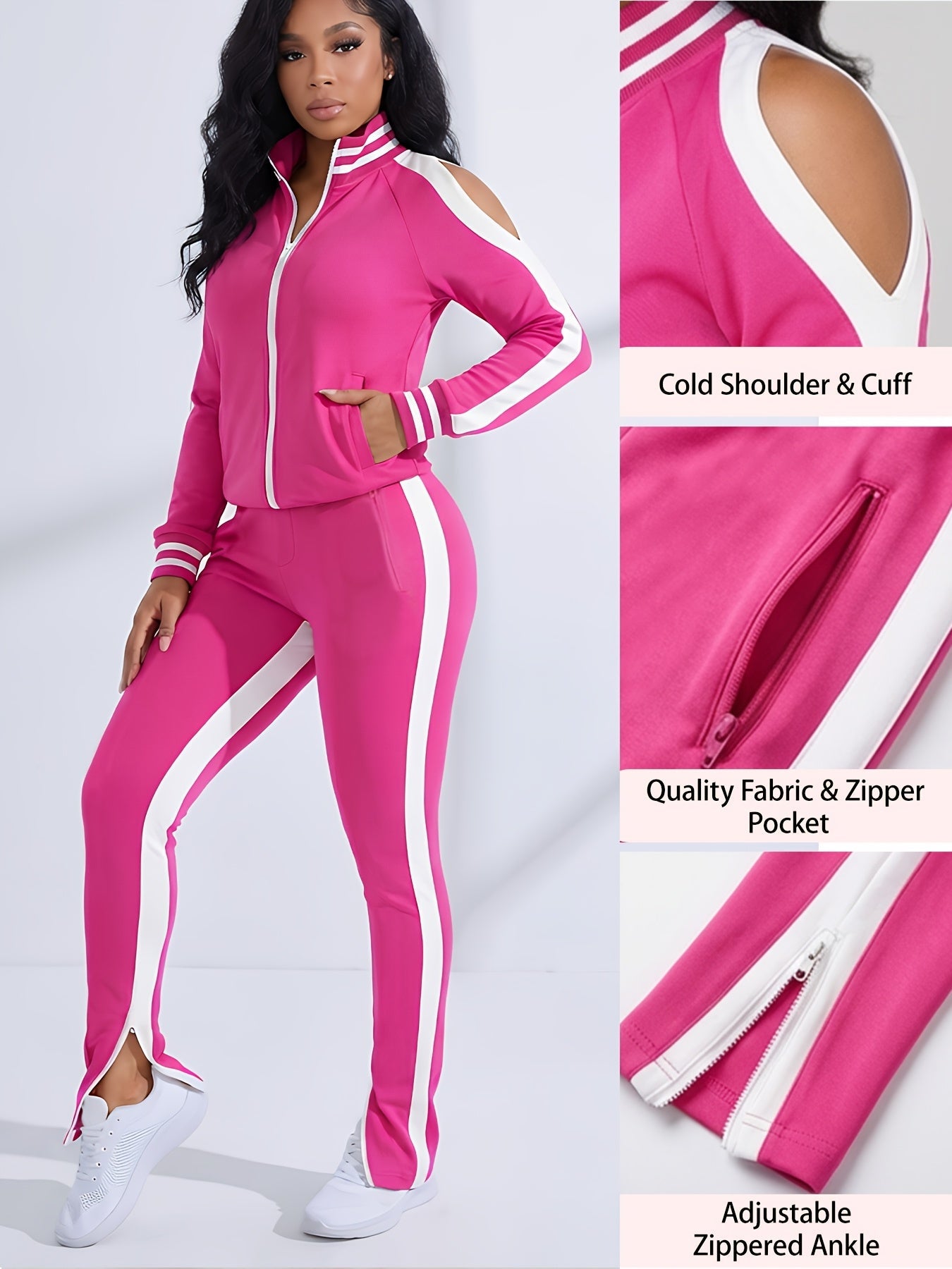 Women's Tracksuit Set - Printed Active Matching Look detail view