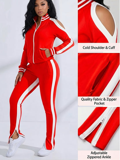Women's Tracksuit Set - Printed Active Matching Look detail view
