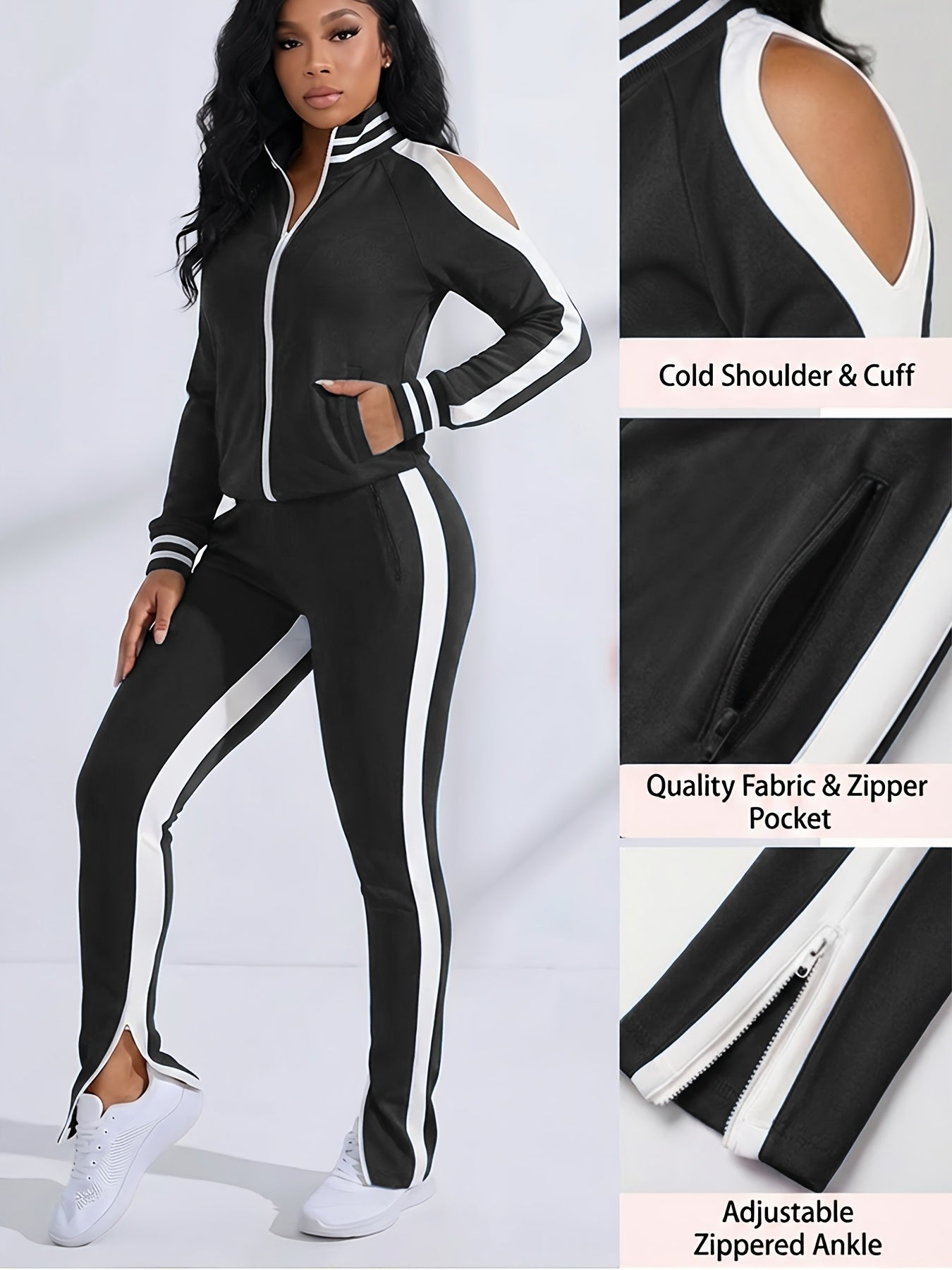 Women's Tracksuit Set - Printed Active Matching Look detail view