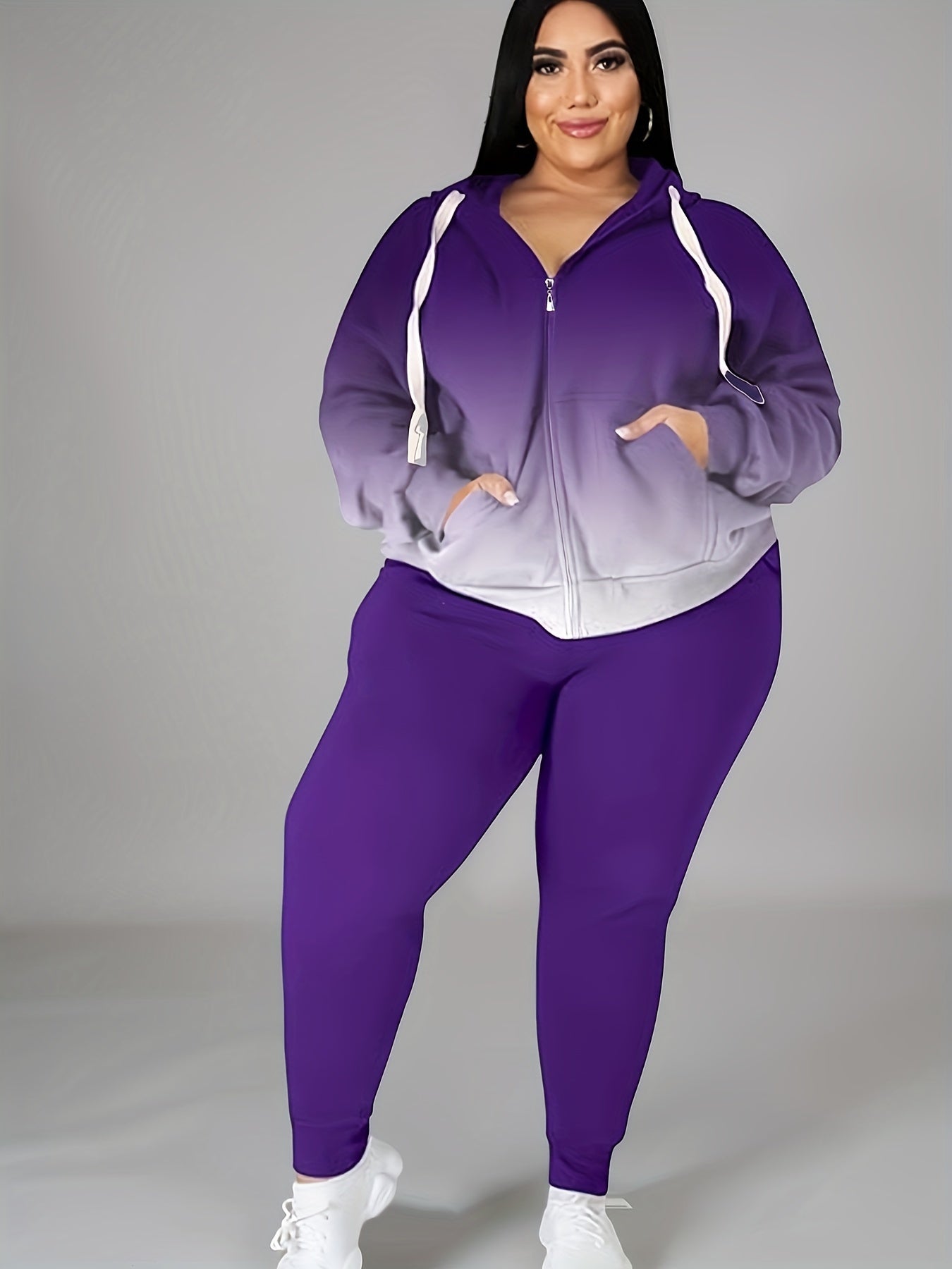 Women's Tracksuit Set - Ribbed Active Matching Outfit – Black option – view 2