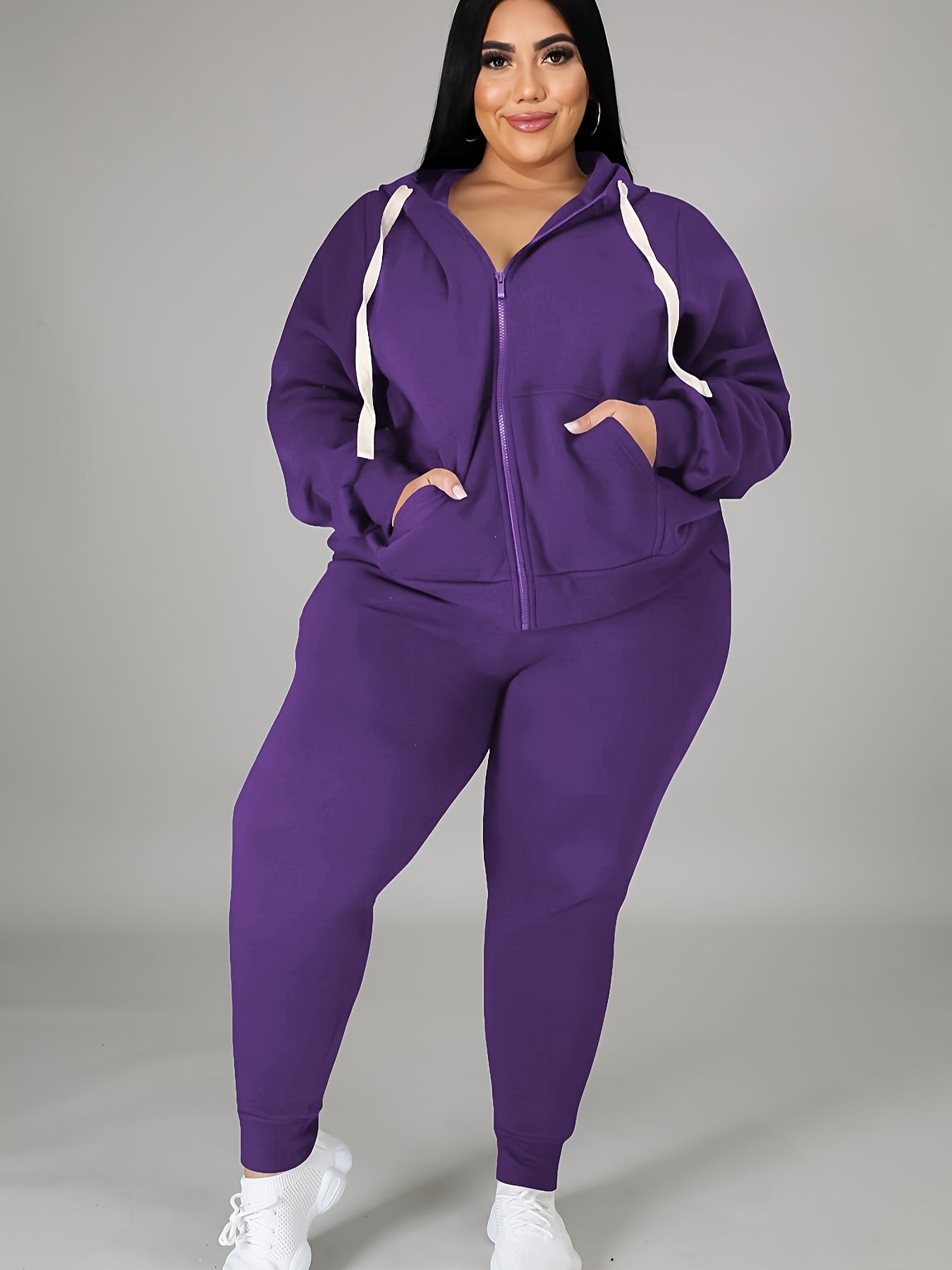 Women's Tracksuit Set - Ribbed Active Matching Outfit – Black option – view 4