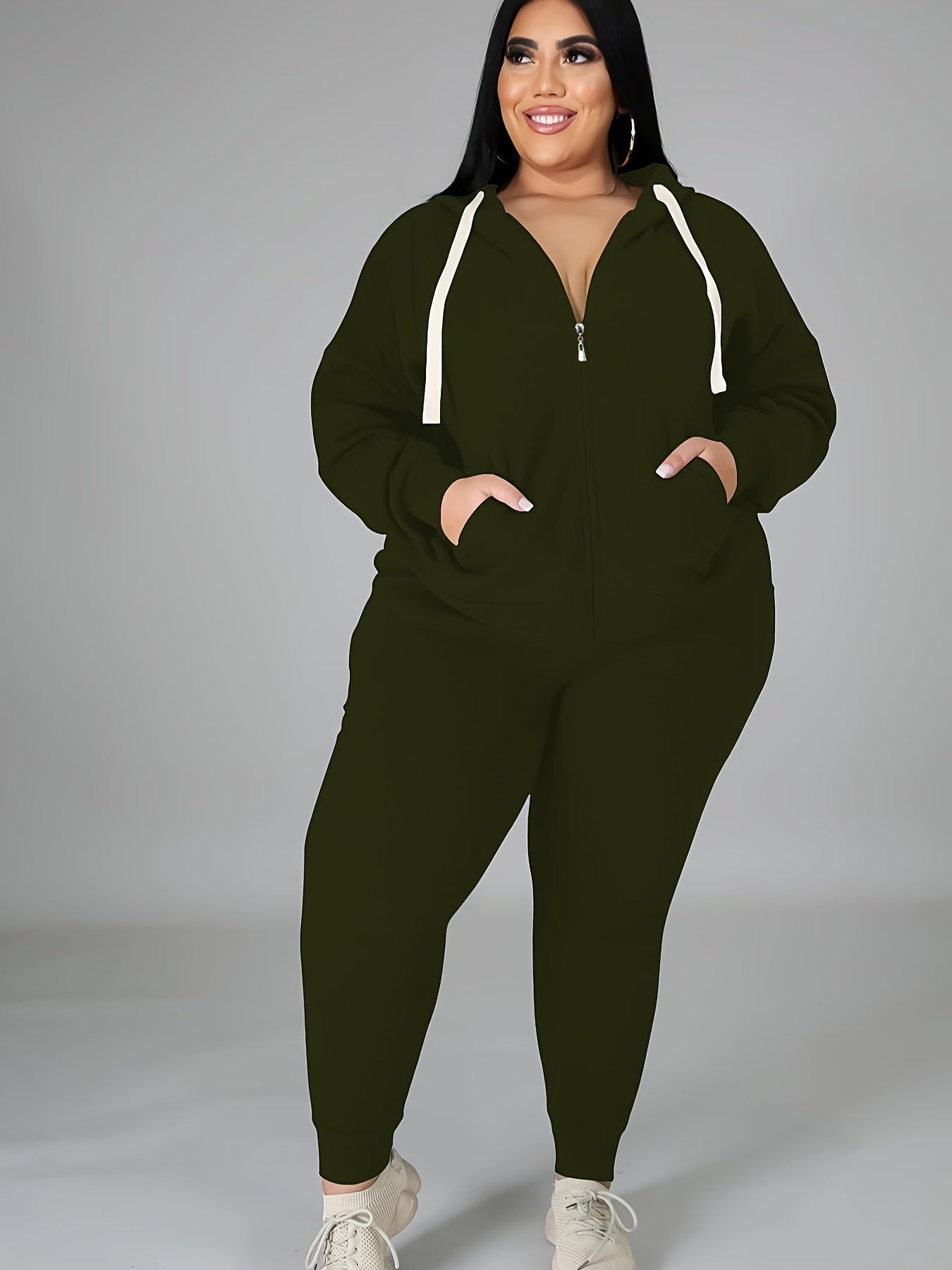 Women's Tracksuit Set - Ribbed Active Matching Outfit – Black option – view 5