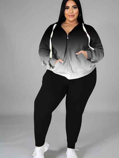 Women's Tracksuit Set - Ribbed Active Matching Outfit – Black option – view 9