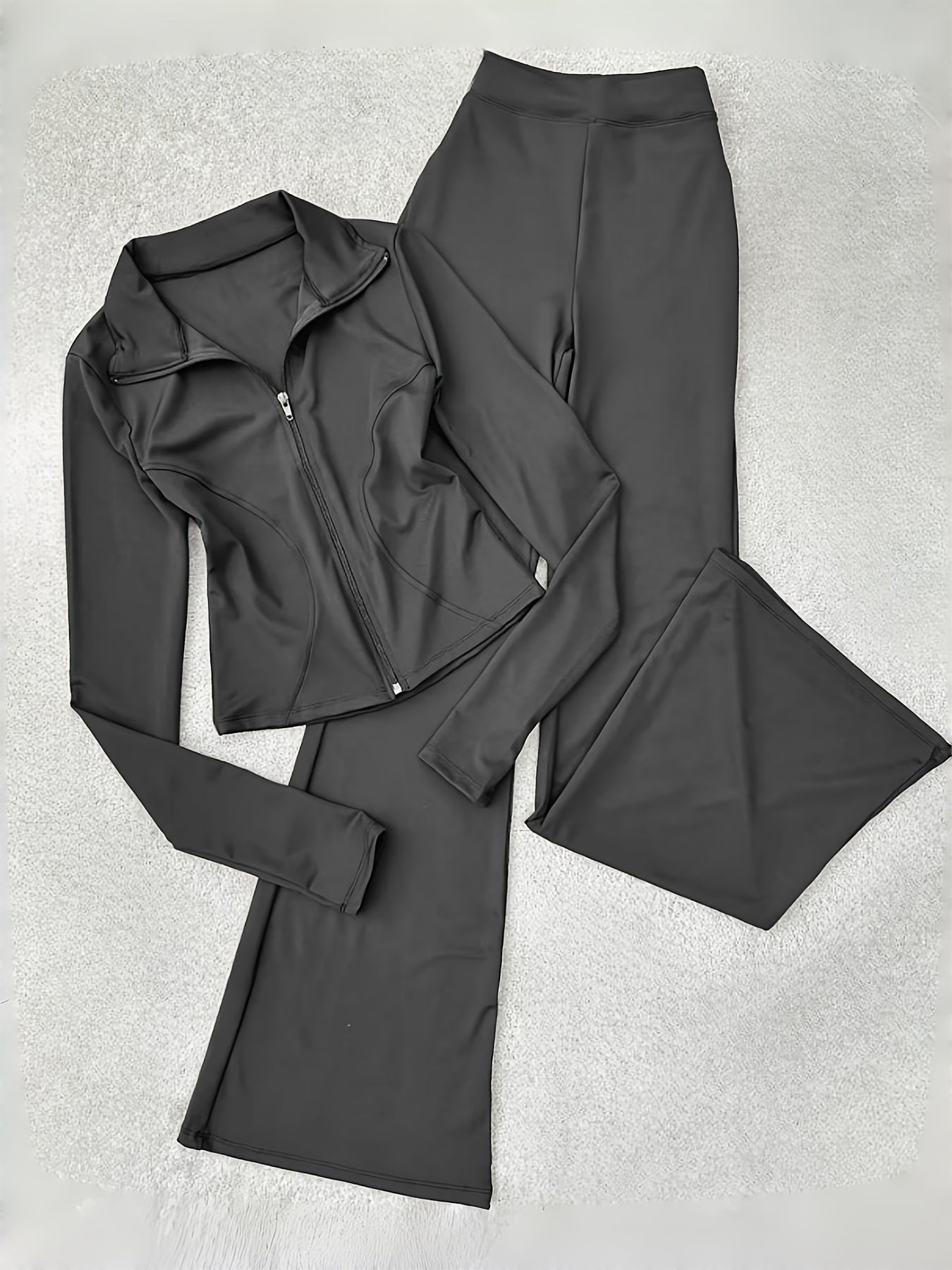 Women's Tracksuit Set - Striped Design – Black option – view 3