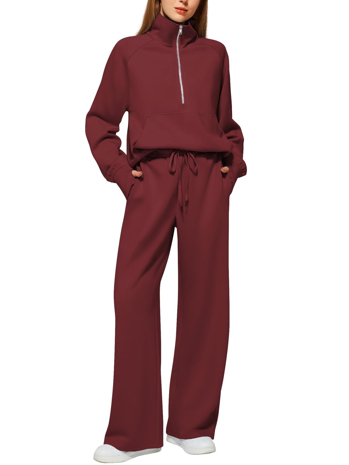 Women's Tracksuit Set - Zip Detail Active Matching Look detail view