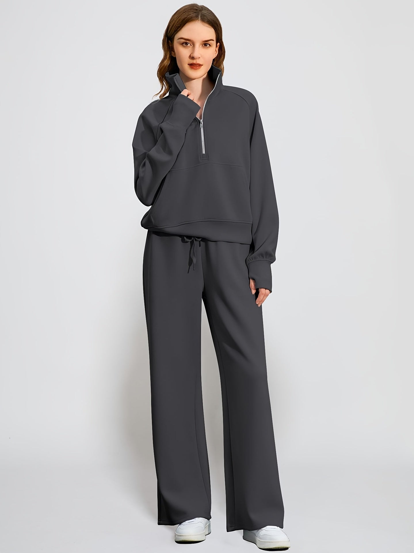 Women's Tracksuit Set - Zip Detail Active Matching Look detail view