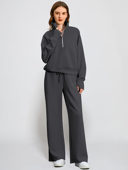 Women's Tracksuit Set - Zip Detail Active Matching Look detail view