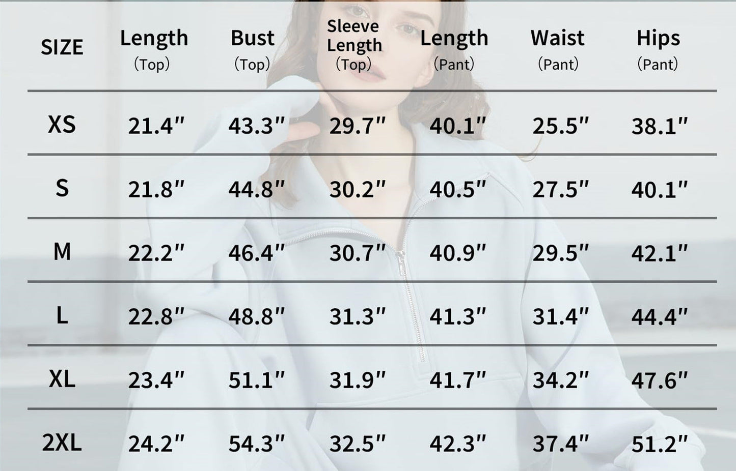 Women's Tracksuit Set - Zip Detail Active Matching Look detail view