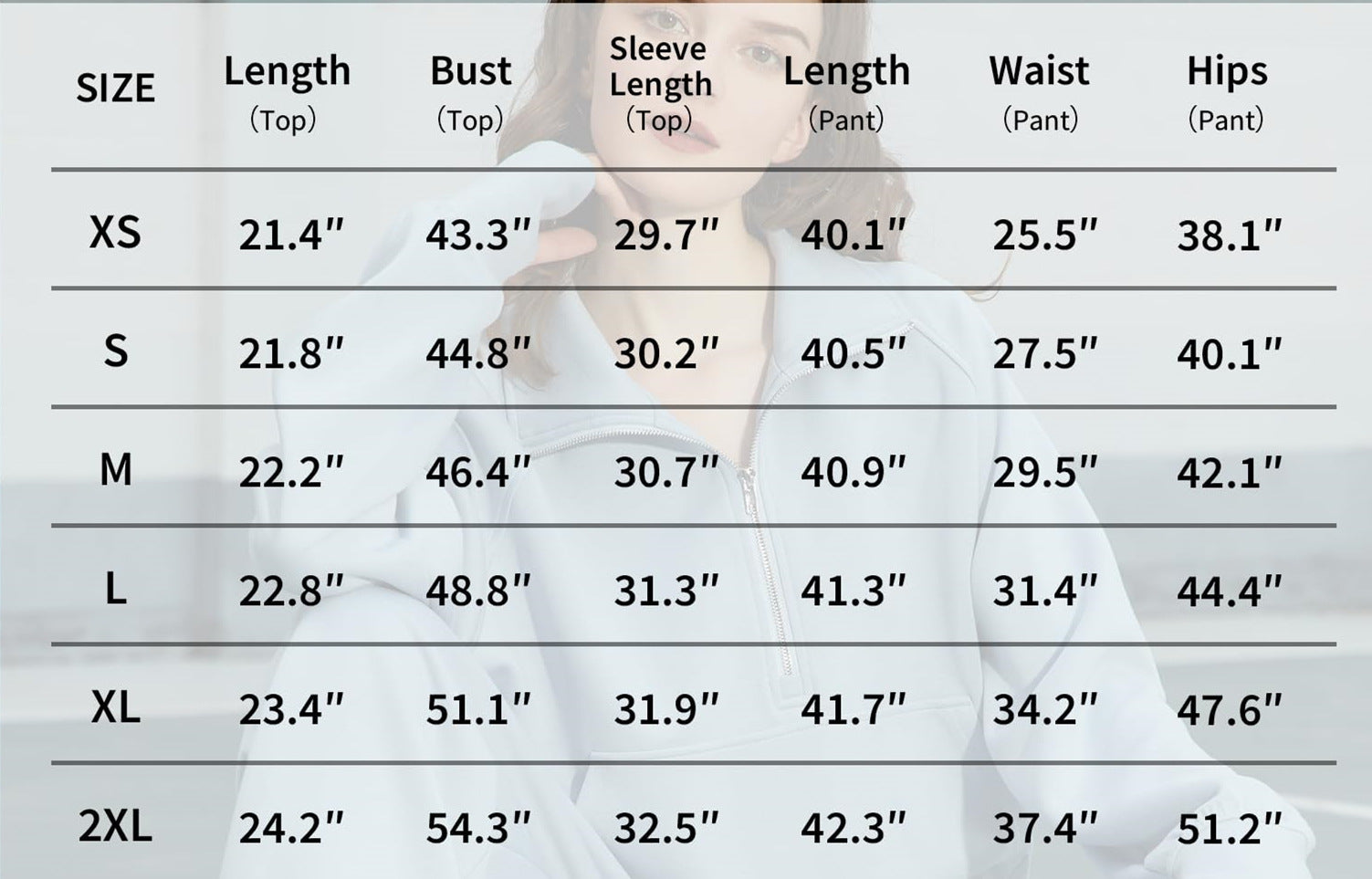 Women's Tracksuit Set - Zip Detail Active Matching Look detail view