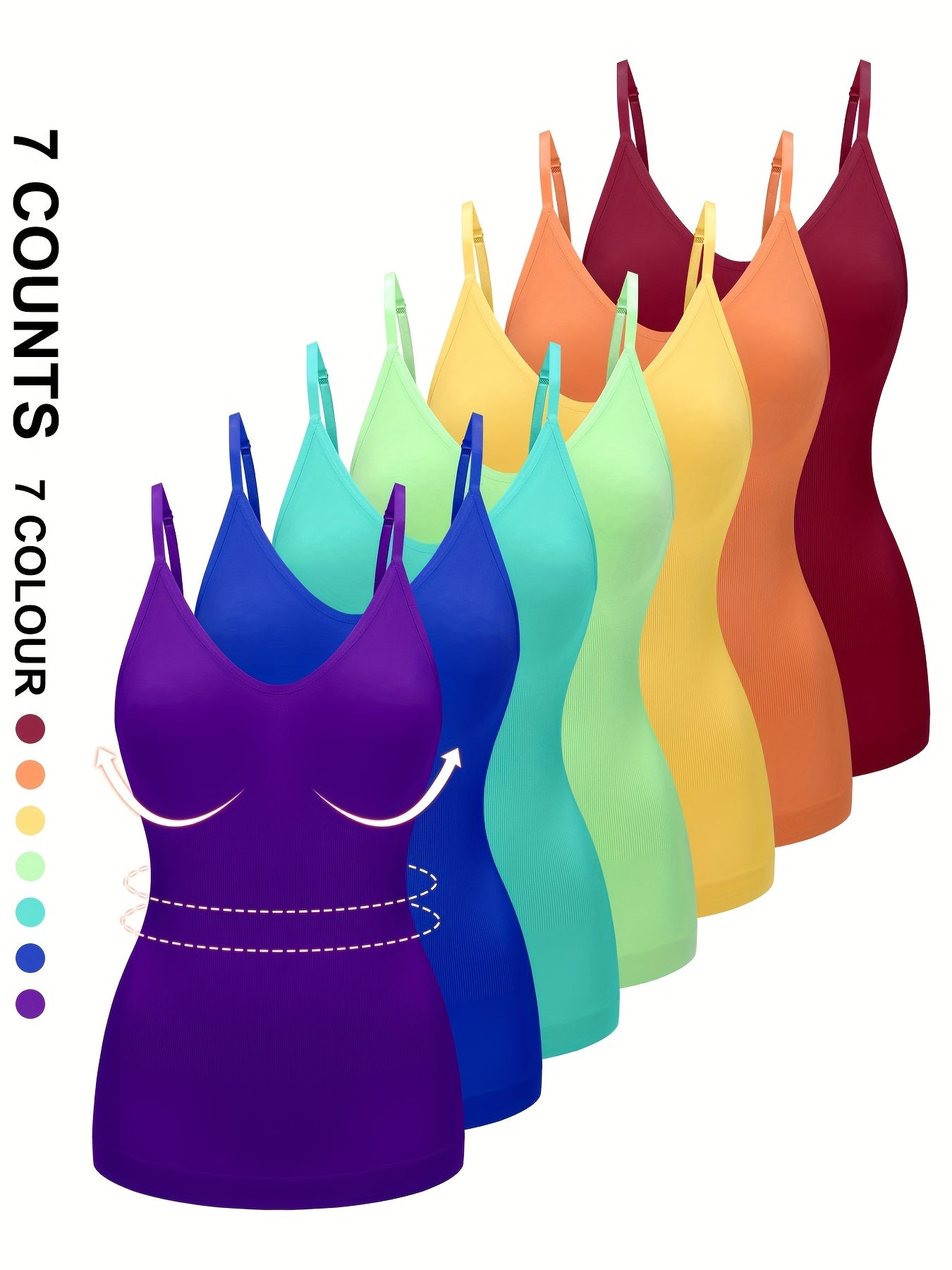 Women's Tummy Control Shapewear Camisole - Adjustable Strap Body Smoothing – main product image