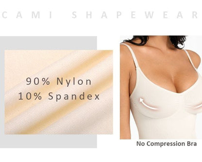 Women's Tummy Control Shapewear Camisole - Solid Color Body Smoothing detail view