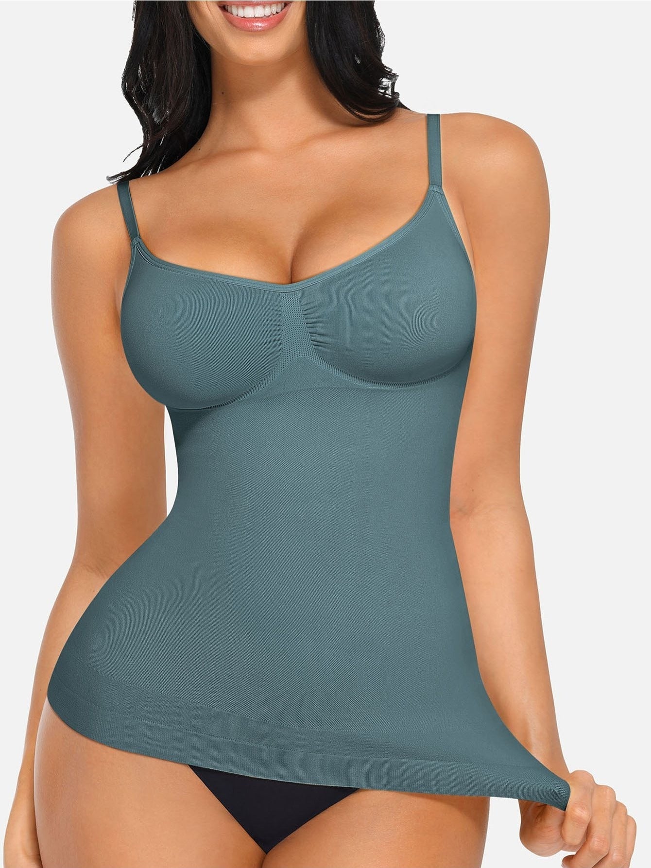 Women's Tummy Control Shapewear Camisole - Solid Color Body Smoothing – Blue option – view 7