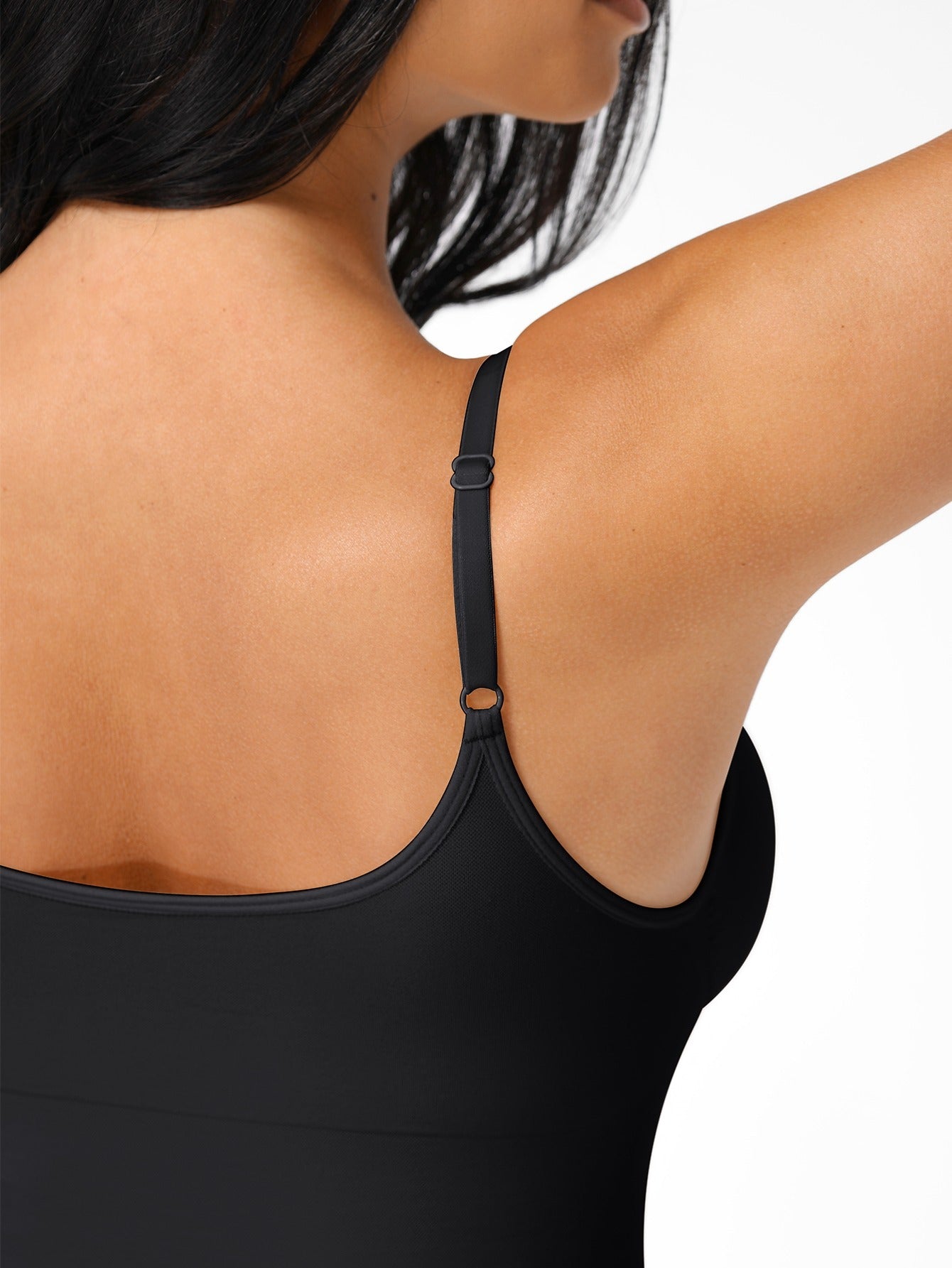 Women's Tummy Control Shapewear Camisole - Solid Color Body Smoothing, Black – view 8