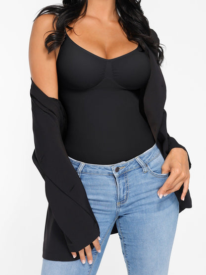 Women's Tummy Control Shapewear Camisole - Solid Color Body Smoothing, Black – view 9