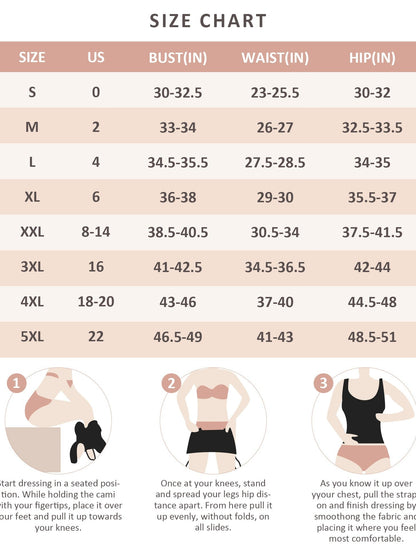Women's Tummy Control Shapewear Camisole - Solid Color Body Smoothing, Black – view 11