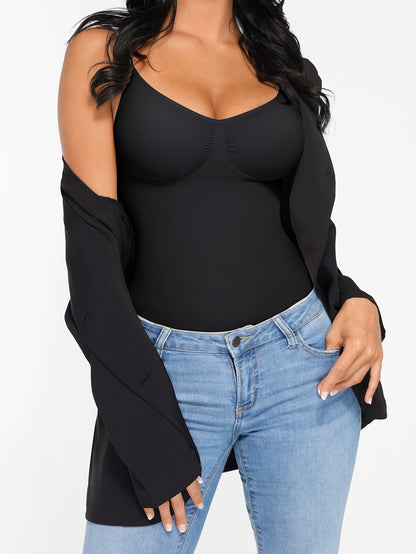 Women's Tummy Control Shapewear Camisole - Solid Color Body Smoothing, Black – view 17