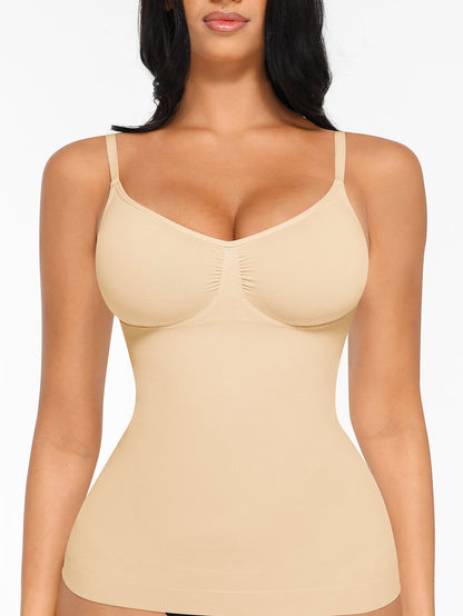 Women's Tummy Control Shapewear Camisole - Solid Color Body Smoothing, Black – view 21