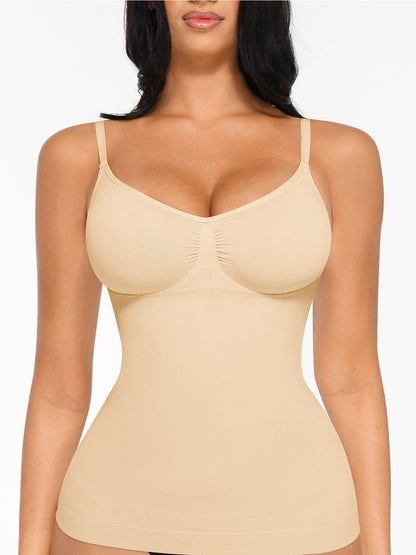 Women's Tummy Control Shapewear Camisole - Solid Color Body Smoothing, Black – Black option – view 12