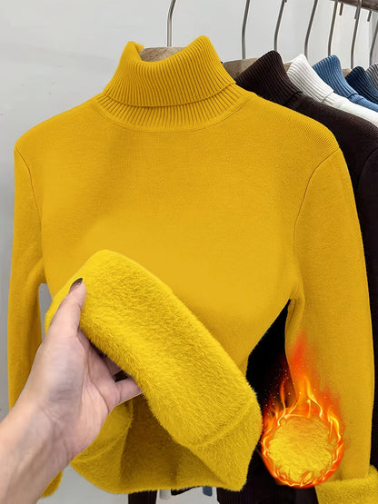 Women's Turtleneck Sweater - Solid Color – Sizes M–XXL – White option – view 6
