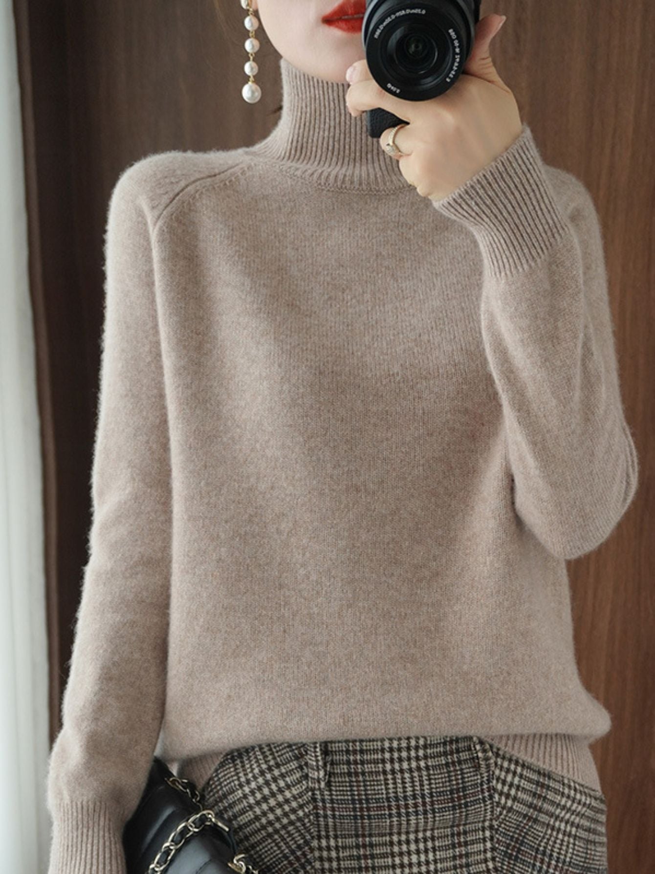 Women's Turtleneck Sweater - Solid Color – Sizes S–XXL – view 21