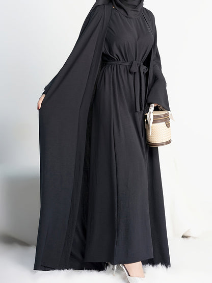 Women's Two-Piece Abaya Set - Pocket Detail Modest Matching Look detail view