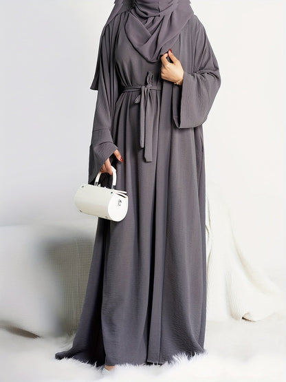 Women's Two-Piece Abaya Set - Pocket Detail Modest Matching Look detail view