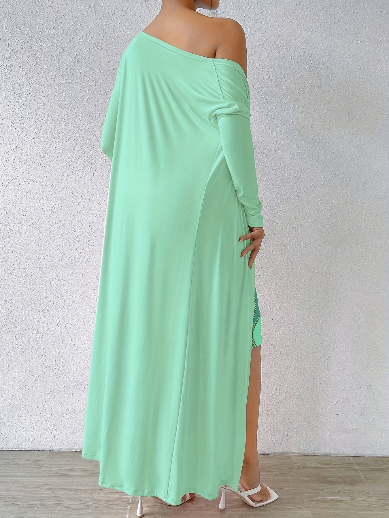 Women's Two-Piece Dress Set - Knit Casual Matching Look detail view