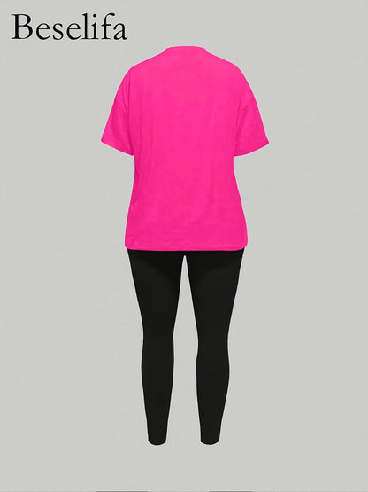 Women's Two-Piece Outfit Set - Graphic Print – Polychrome detail view