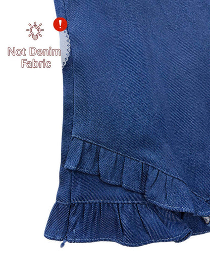 Women's Two-Piece Outfit Set - Short Sleeve – Deep Blue detail view