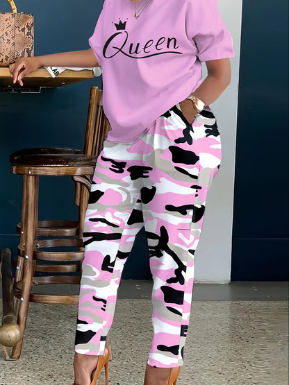 Women's Two-Piece Outfit Set - Short Sleeve – Sizes 0XL–8XL – view 2