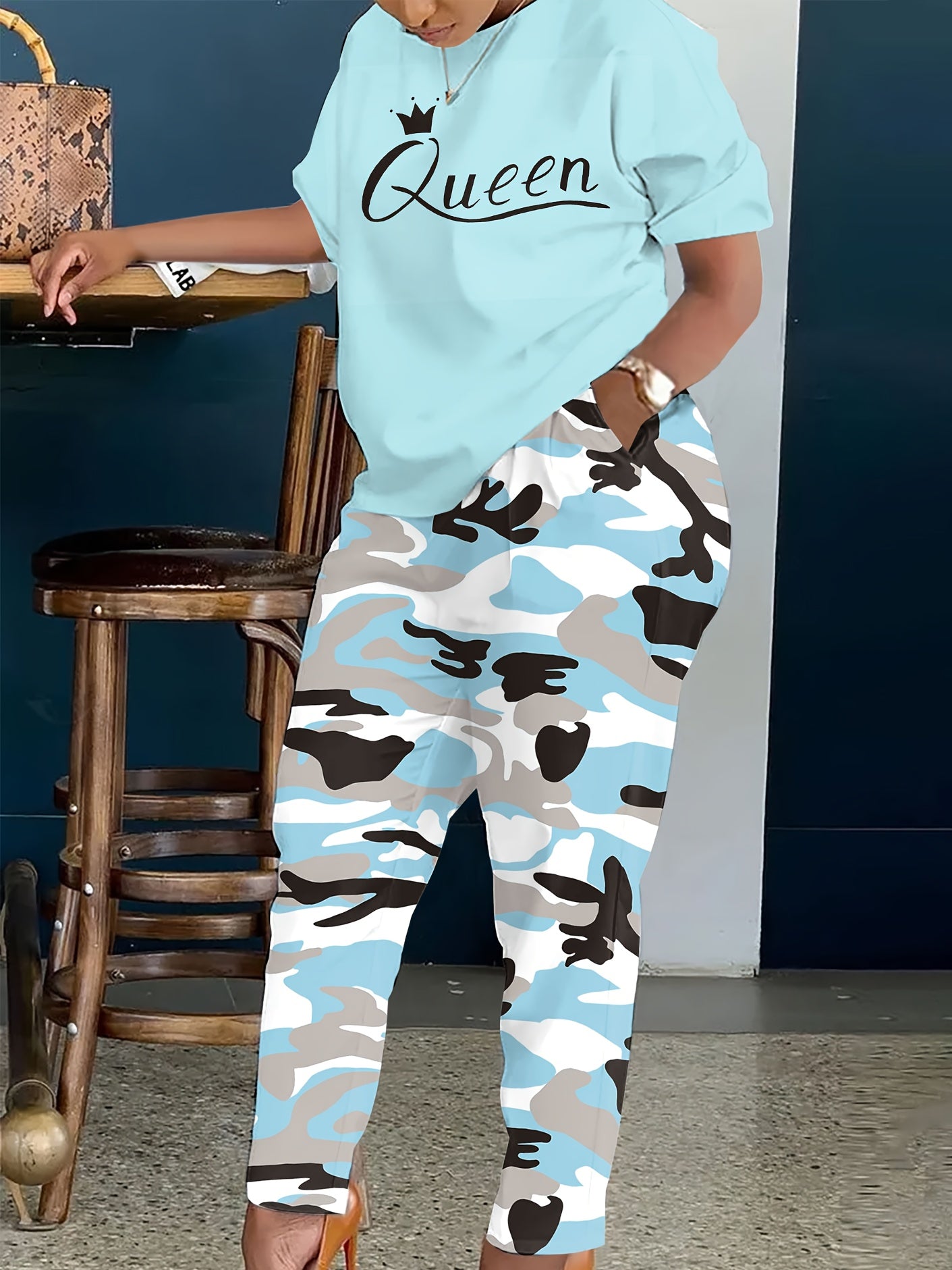 Women's Two-Piece Outfit Set - Short Sleeve – Sizes 0XL–8XL – view 18