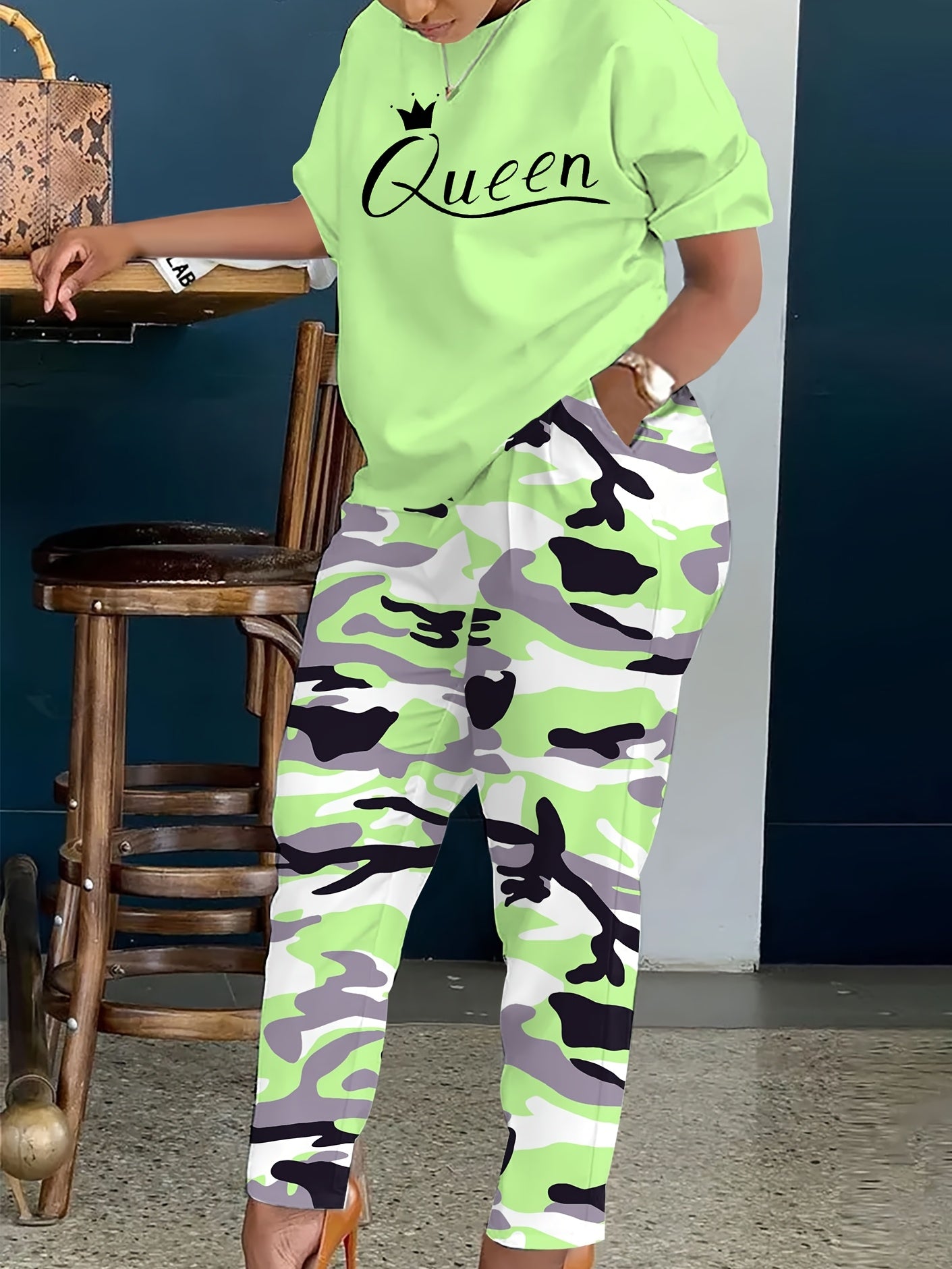 Women's Two-Piece Outfit Set - Short Sleeve – Sizes 0XL–8XL – view 24