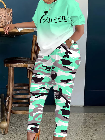 Women's Two-Piece Outfit Set - Short Sleeve – Sizes 0XL–8XL – view 45
