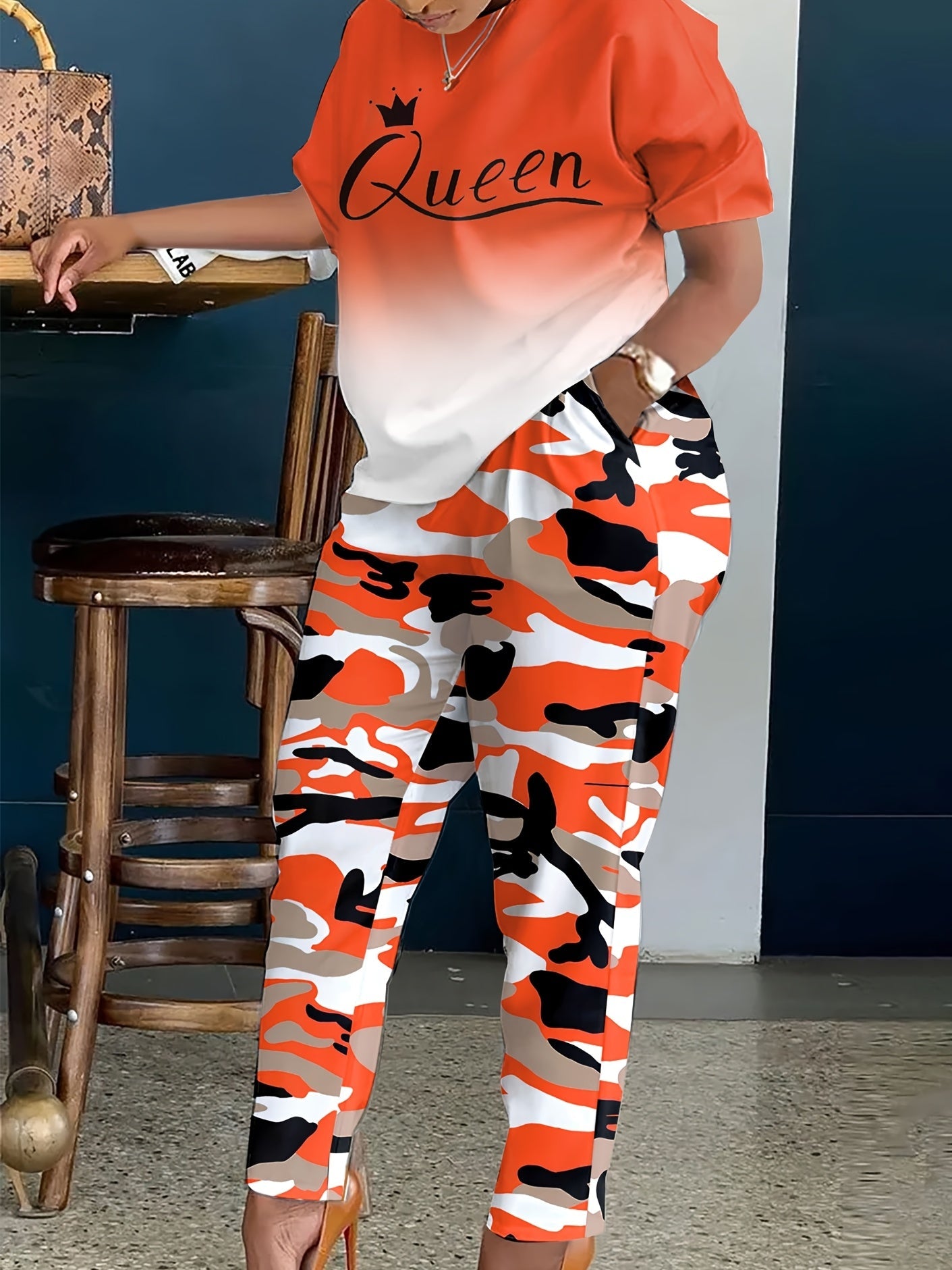 Women's Two-Piece Outfit Set - Short Sleeve – Sizes 0XL–8XL – view 56