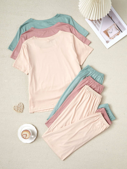 Women's Two-Piece Outfit Set - Short Sleeve – Sizes M–XL – view 2