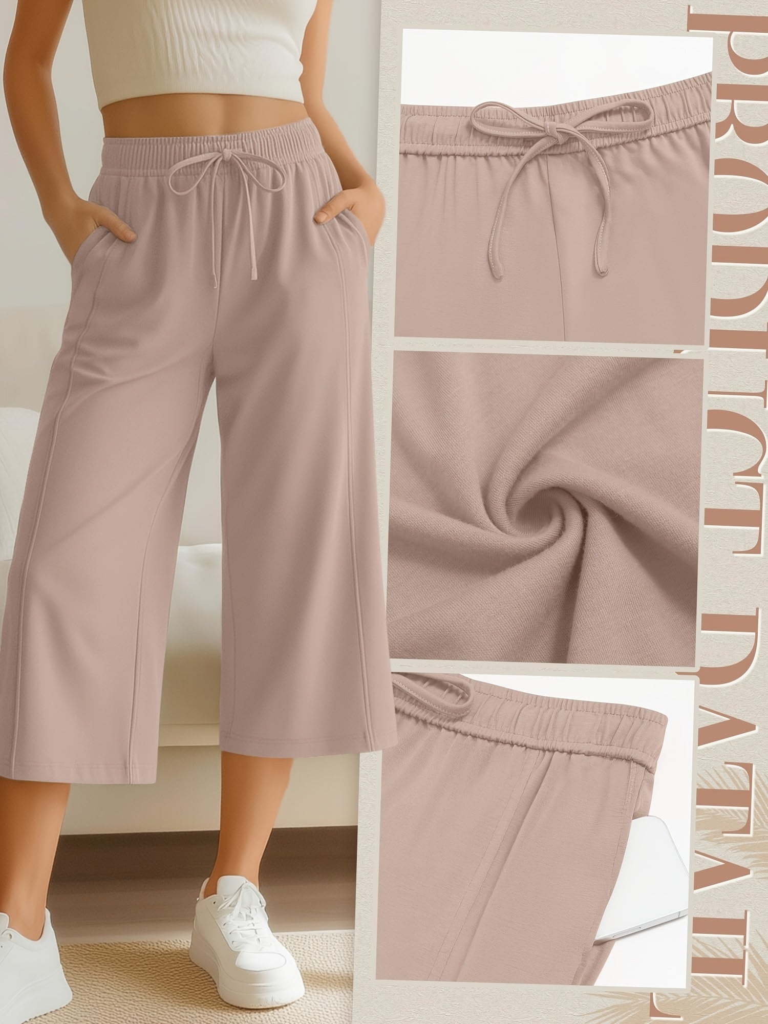 Women's Two-Piece Outfit Set - Wide-Leg – Sizes 0XL–4XL detail view